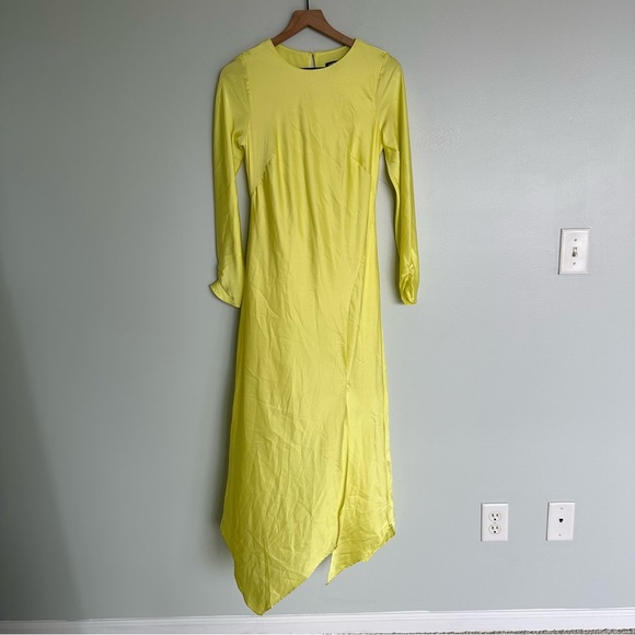 Express Neon Yellow Long Sleeve Dress - Picture 7 of 10